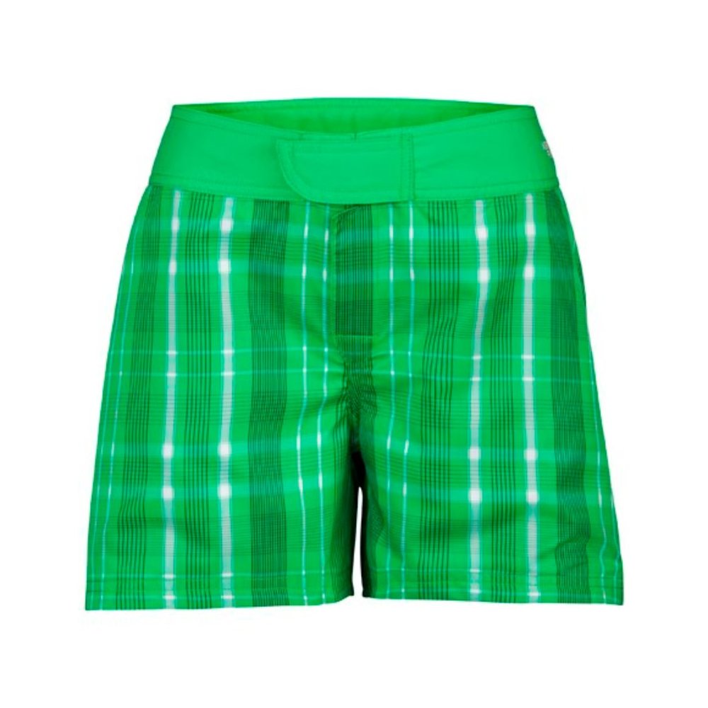 The North Face Women's Green Plaid Reversible Swim Shorts Trunks NEW Size 8 NWT